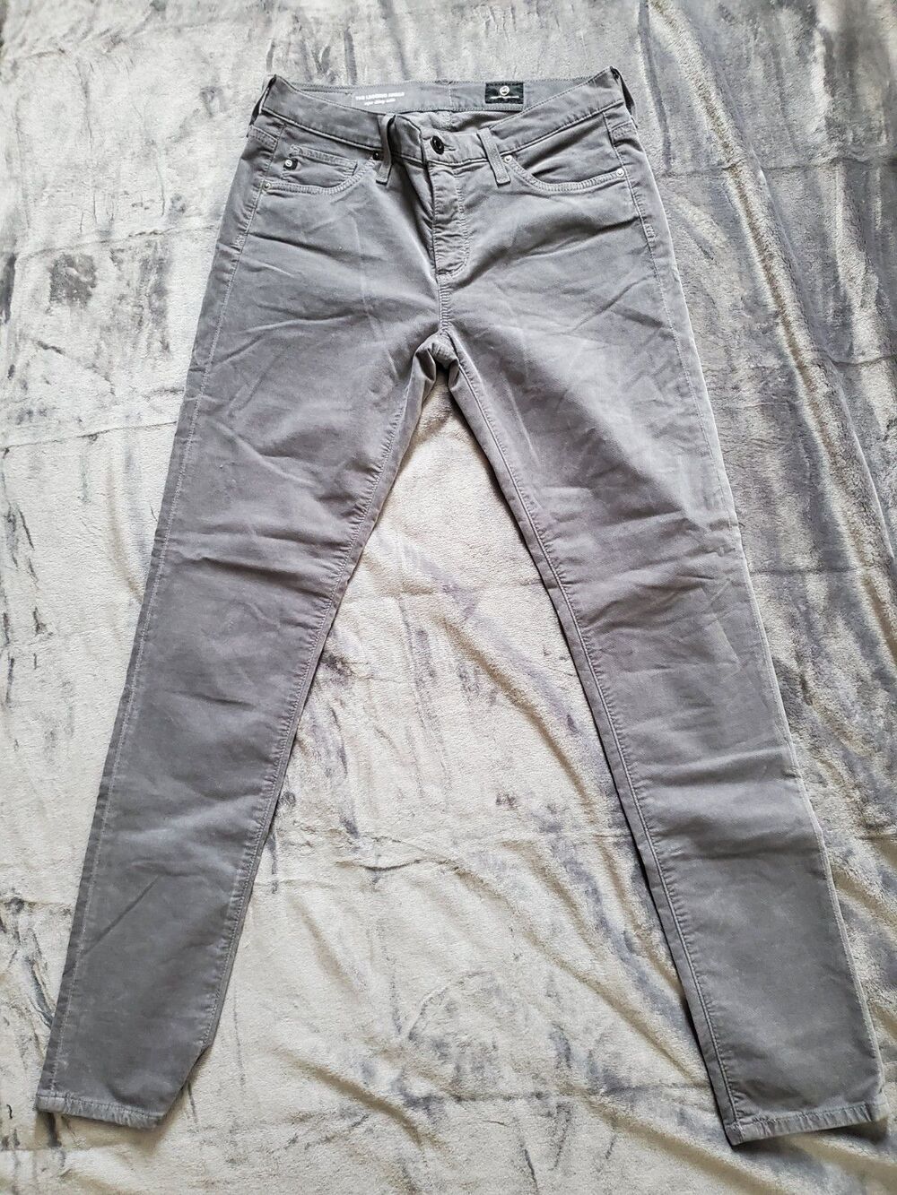 AG The Legging Ankle) 2017 Super Skinny Reactive Autumn Fog (Silver) Size 27 - Picture 3 of 16